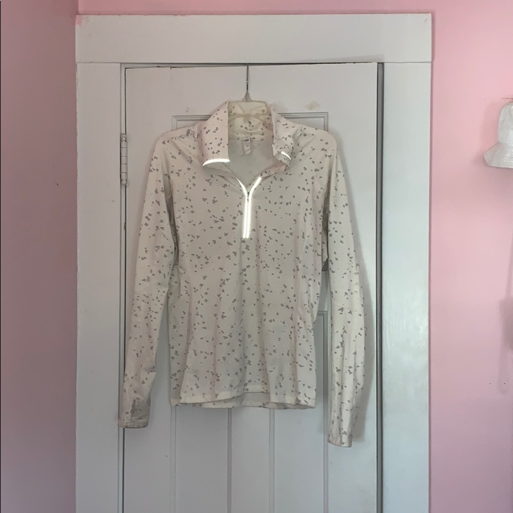 Long sleeve athletic top.